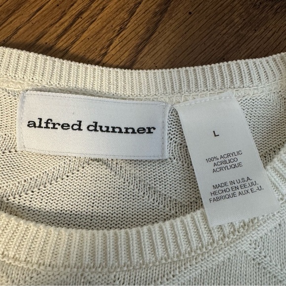 NWT Alfred Dunner Ivory Knit Top. Size L - Picture 2 of 6